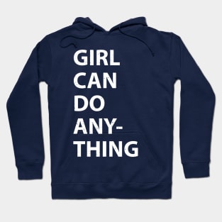 Girl Can Do Any-thing, trendy little girl, tiny feminist, youth feminist Hoodie